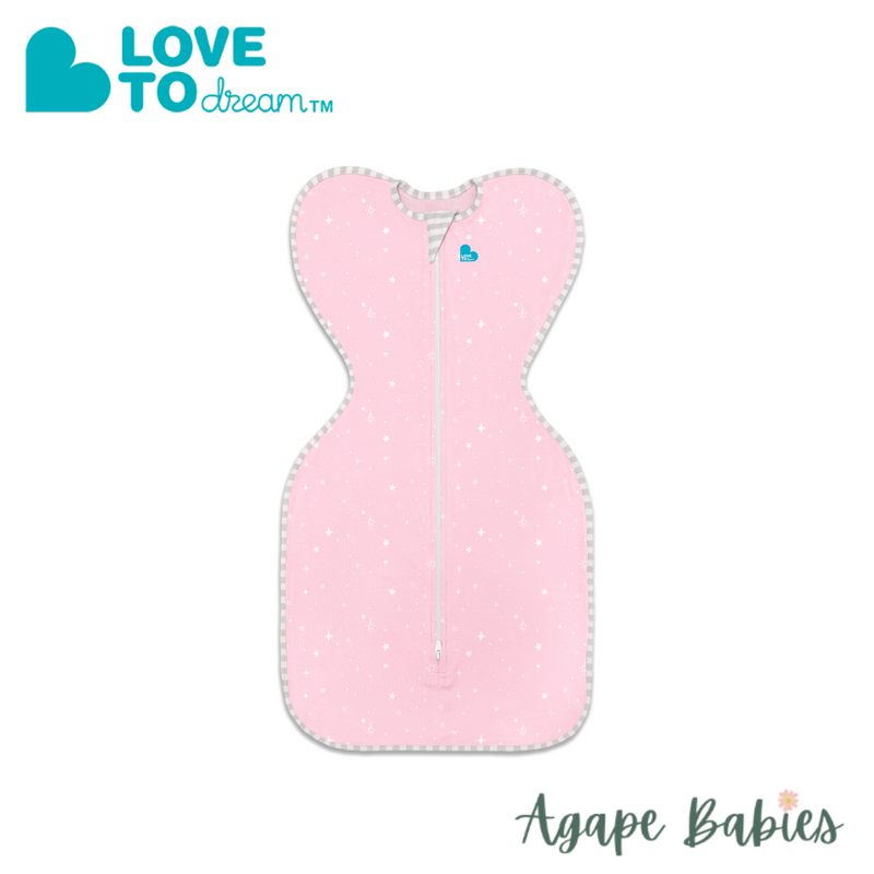 Love To Dream Swaddle UP Lite 0.2 tog Pink (Stars Design) - 3 Sizes