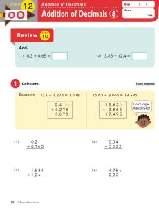 Kumon Math Boosters : Decimals