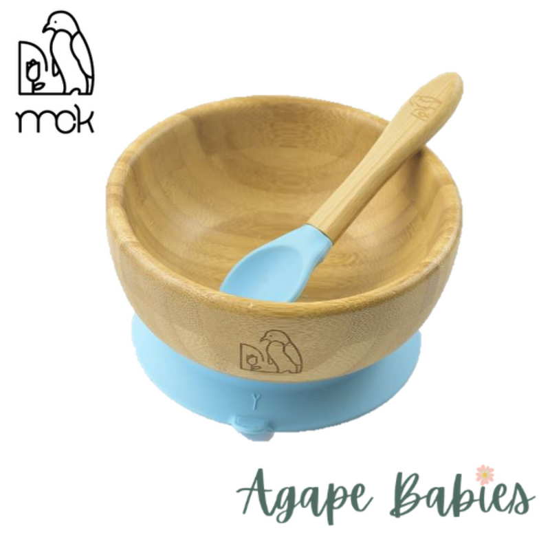 MCK Bamboo Bowl Set with Spoon - Blue