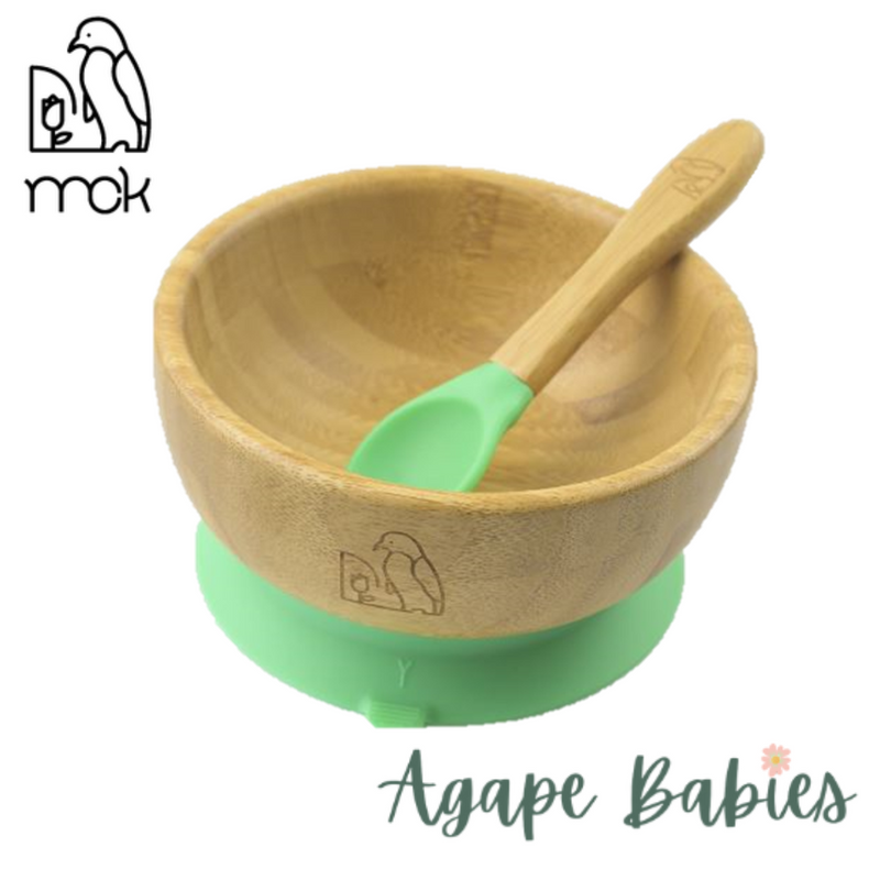MCK Bamboo Bowl Set with Spoon - Green