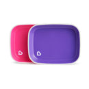 [2 Pack] Munchkin Splash™ Toddler Plates (Pink & Purple)