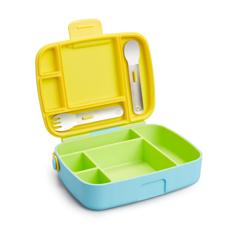 Munchkin Lunch™ Bento Box with Stainless Steel Utensils (Green)