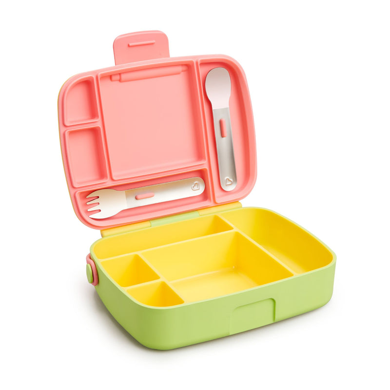Munchkin Lunch™ Bento Box with Stainless Steel Utensils (Yellow)