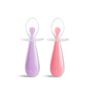[Bundle Of 2] Munchkin Gentle Scoop™ Silicone Training Spoons (Pink/Purple)