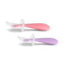 [Bundle Of 2] Munchkin Gentle Scoop™ Silicone Training Spoons (Pink/Purple)