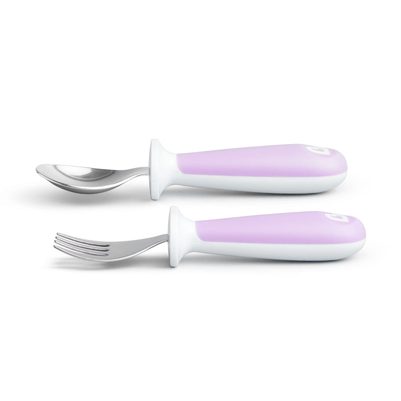 [Bundle Of 2] Munchkin Raise™ Toddler Fork & Spoon Set - Purple