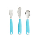 [2 Pack] Munchkin Splash™ Toddler Fork, Knife & Spoon Set (Blue)