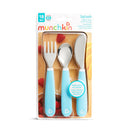 [2 Pack] Munchkin Splash™ Toddler Fork, Knife & Spoon Set (Blue)