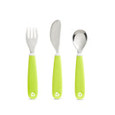[2 Pack] Munchkin Splash™ Toddler Fork, Knife & Spoon Set (Green)
