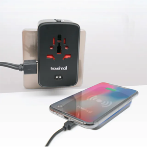 Travelmall - Multi-Tool Travel Adaptor with 10W Wireless Charger