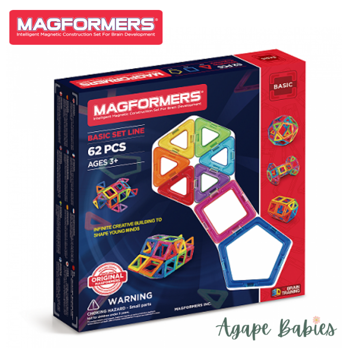 Magformers Basic Set Line (62 pcs) Magnetic