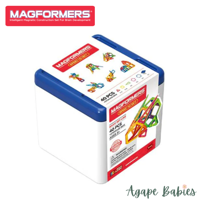 Magformers Basic 40 Set + Storage Box