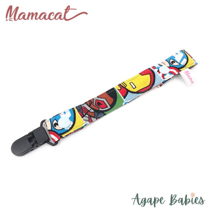 Mamacat Pacifier Strap Chibi Marvel Grid
