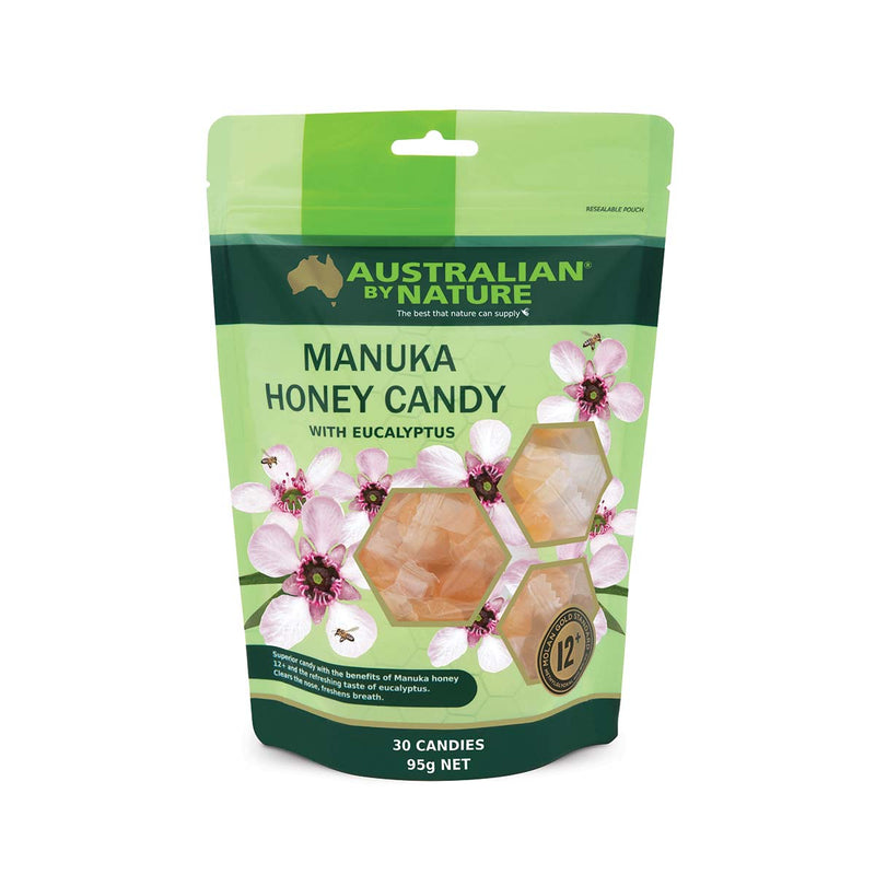 Australian By Nature Bio-Active Manuka Honey NPA 12+ Eucalyptus Candy 30pcs (95g) Exp: 08/26