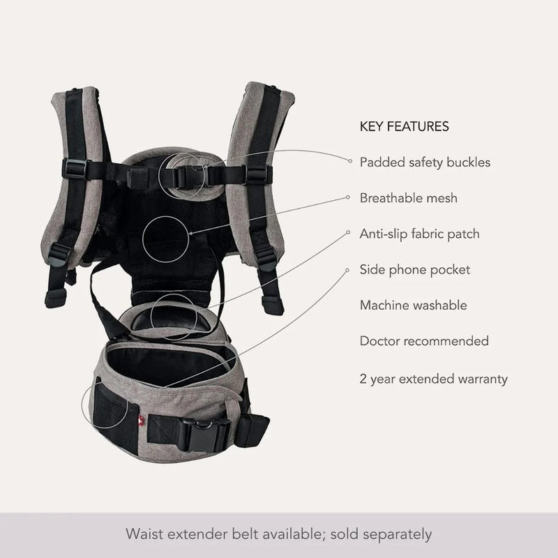 Miamily Hipster Plus Baby Carrier - Charcoal Grey