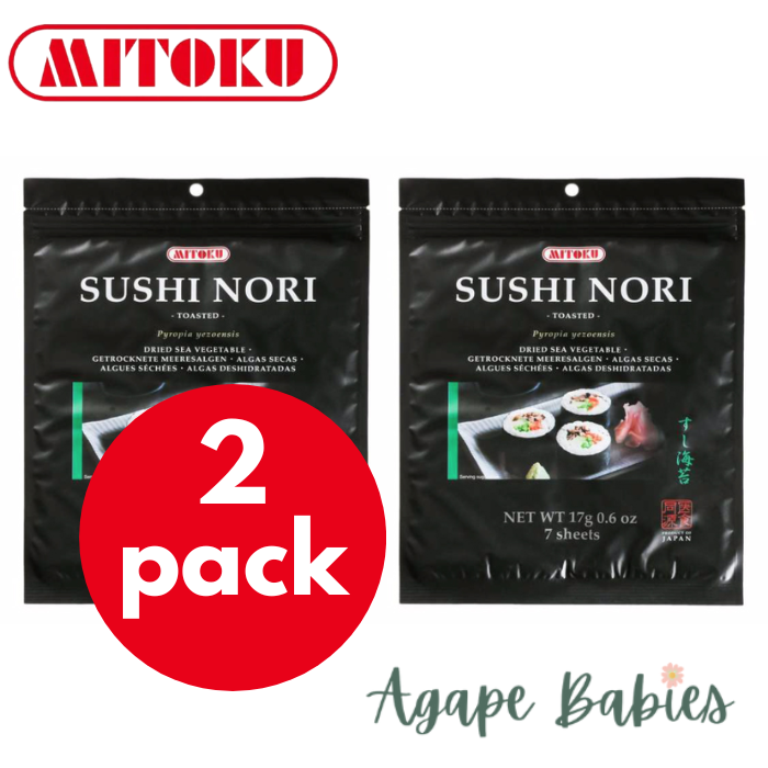 [Bundle Of 2] Mitoku Sushi Nori Toasted Dried Sea Vegetable (17g x 2)