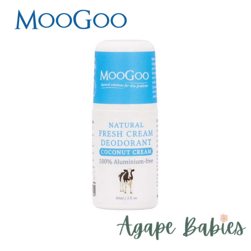 MooGoo Fresh Cream Deodorant 60g - Coconut Cream Exp: 01/26