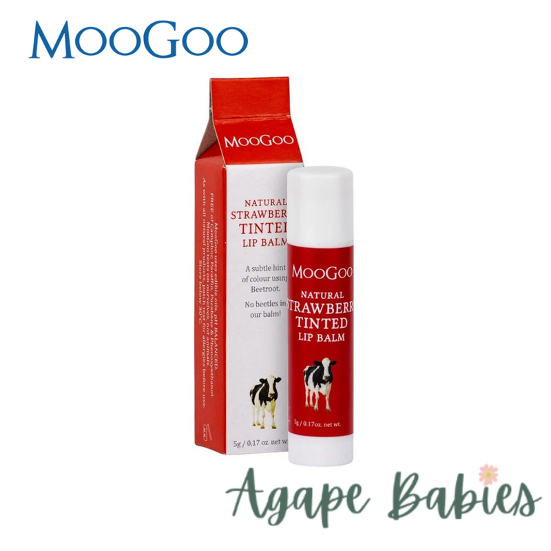 MooGoo Skincare Strawberry Tinted Edible Lip Balm Exp: 09/25
