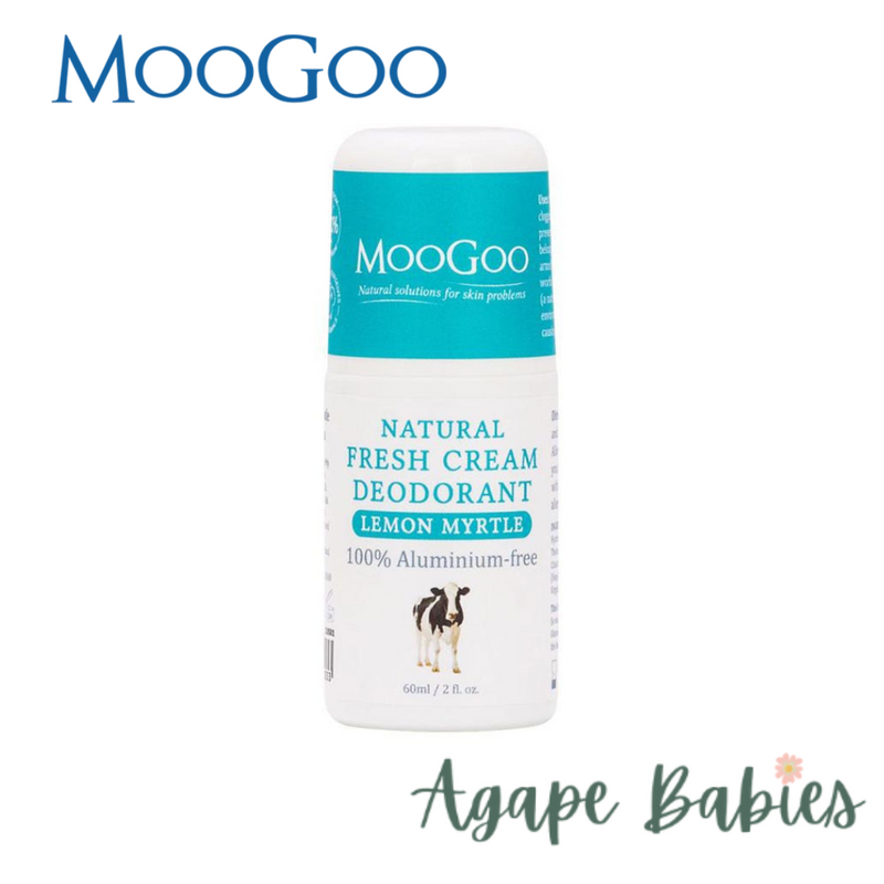 MooGoo Fresh Cream Deodorant 60g - Lemon Myrtle Exp: 01/26