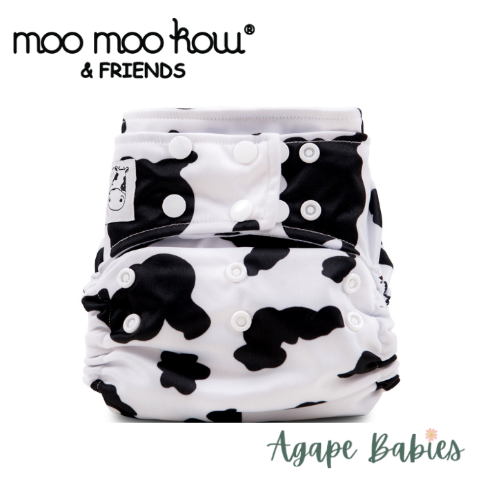 Moo Moo Kow Bamboo Cloth Diaper One Size Snap - Moo Moo