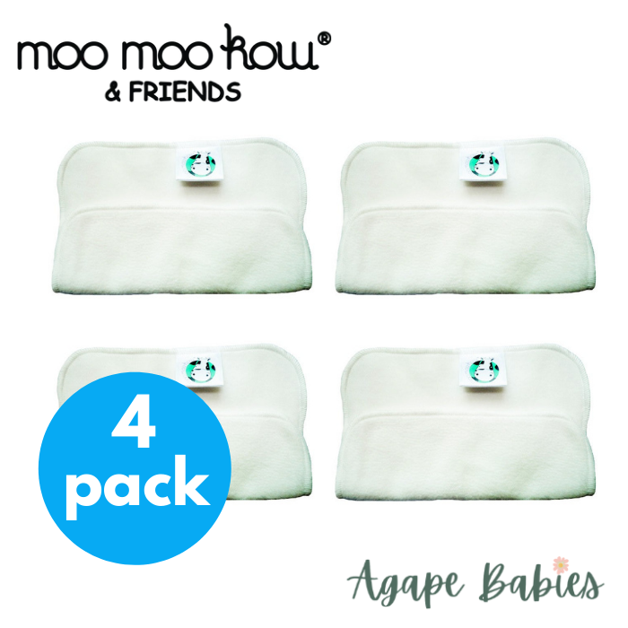 Moo Moo Kow Bamboo Cloth Wipes 4pcs