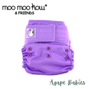 Moo Moo Kow Cloth Diaper One Size Aplix - Violet