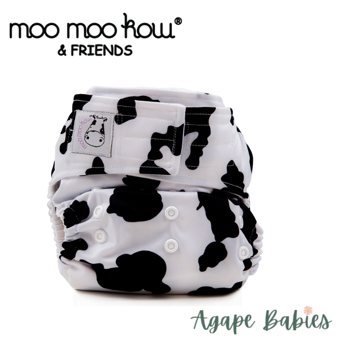 Moo Moo Kow Cloth Diaper One Size Aplix - Moo Moo