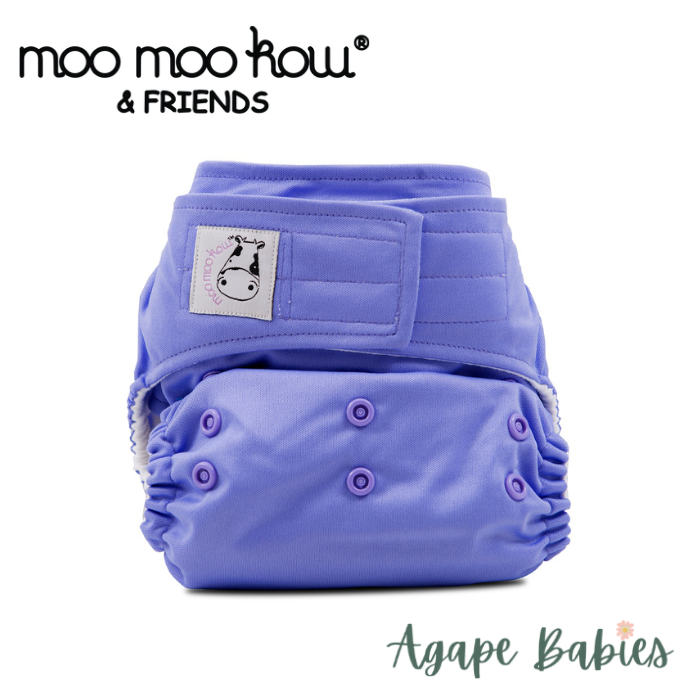 Moo Moo Kow One Size Pocket Diapers Snap - Purple
