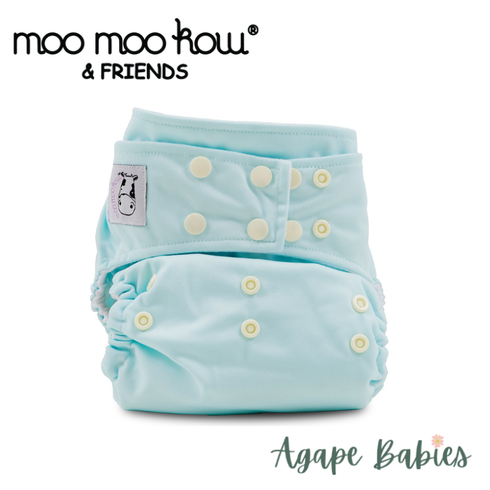 Moo Moo Kow One Size Pocket Diapers Snap - Seaspray