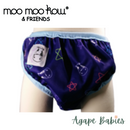 Moo Moo Kow One Size Swim Diaper - Color Star with Blue Border