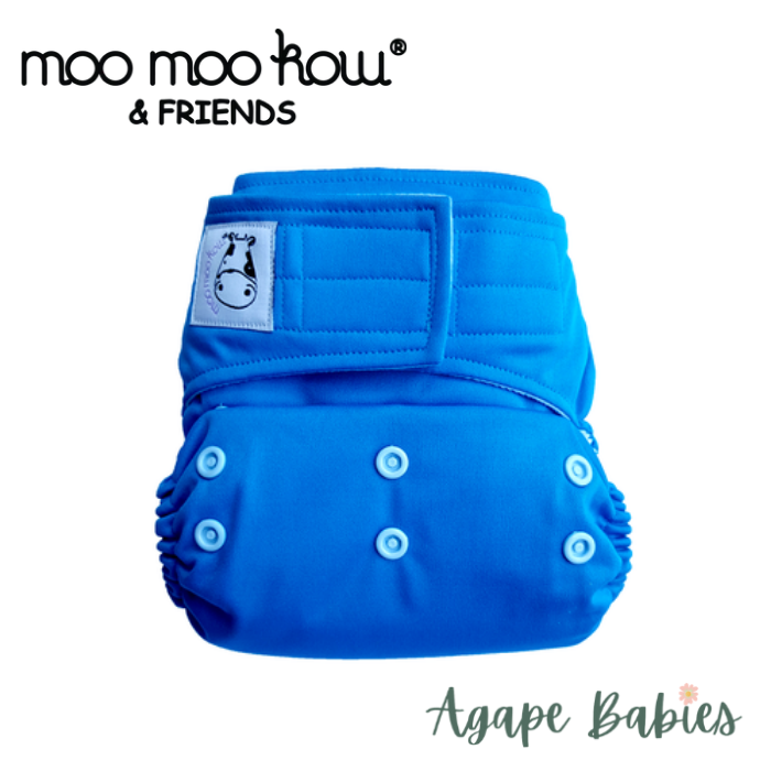 Moo Moo Kow Cloth Diaper One Size Aplix - Ocean