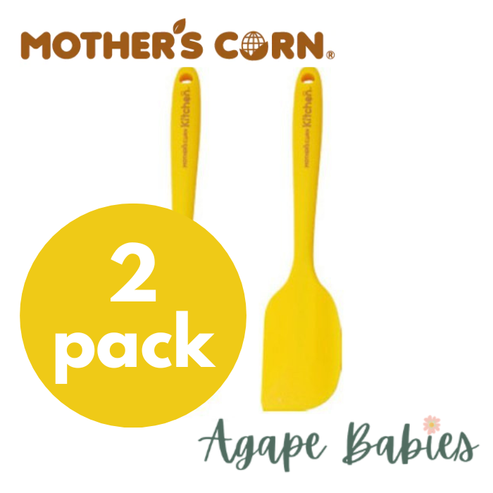 [2-Pack] Mother's Corn Silicone Mini Spatula Yellow