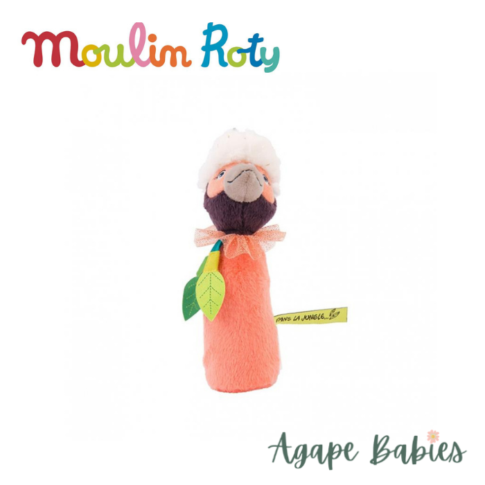 Moulin Roty Dans La Jungle Baby Squeaker Rattle (Paloma the Bird of Paradise)