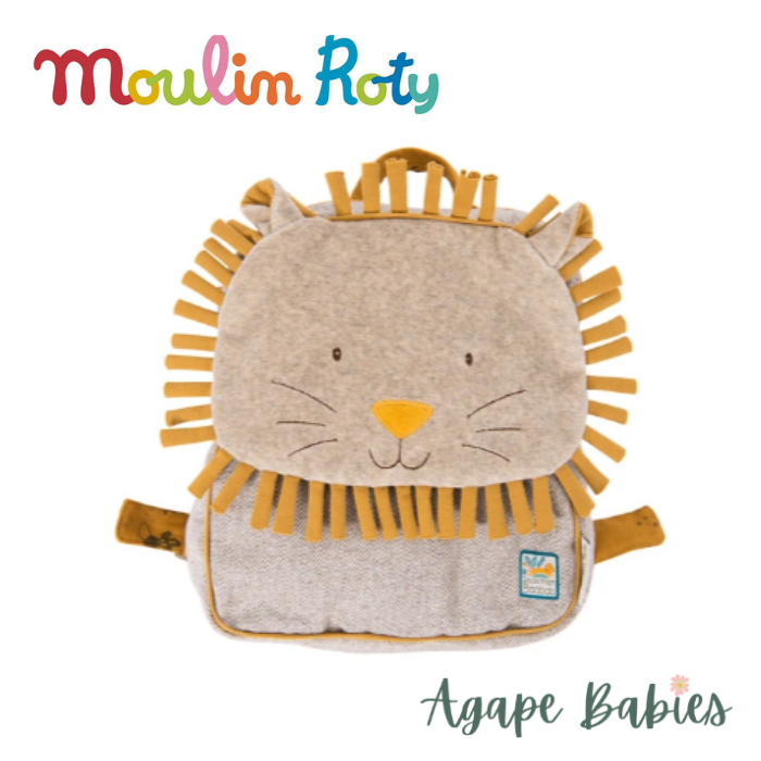 Moulin Roty Sous Mon Baobab Paprika Lion Child Backpack