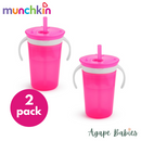 [Bundle Of 2] Munchkin SnackCatch & Sip™ 2-in-1 Snack Catcher and Spill-Proof Cup - Pink