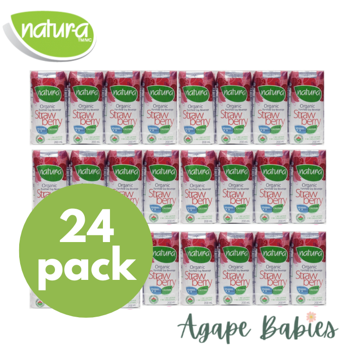 Natur-a Enriched Soy Beverage - Strawberry (Organic) 200 ml (Pack Of 3 x 8 rolls ) Exp: 11/24