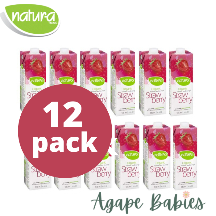 Natur-a Enriched Soy Beverage - Strawberry (Organic) 946 ml ( Bundle Of 12 Packs ) Exp: 09/24