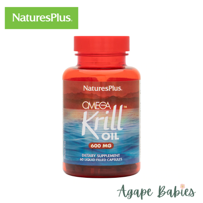 Nature's Plus Omega Krill Oil 600mg, 60 Liq-caps.