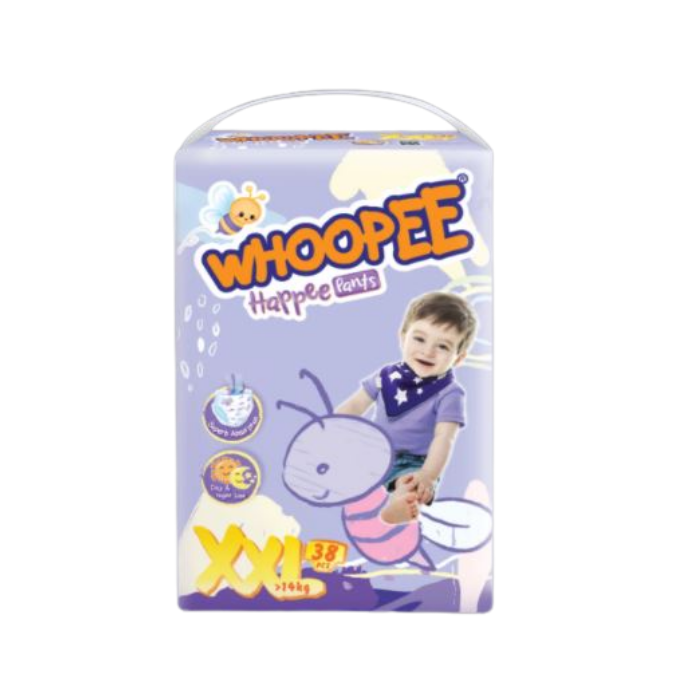 Nepia Oji Whoopee Pants XXL38 (6 Packs / Cartoon) - FOC Showa Baby Wipes 99.5% Water 80s x 3packs