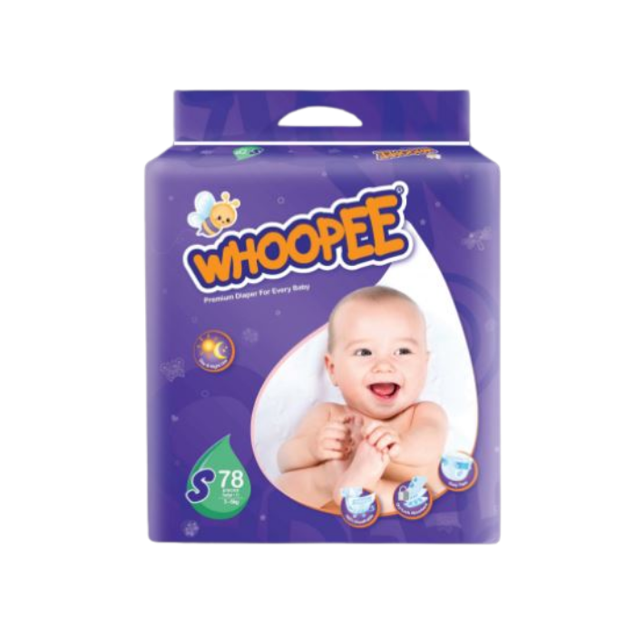 Nepia Oji Whoopee Tape Diapers S78 (3 Packs / Cartoon) - FOC Showa Baby Wipes 99.5% Water 80s x 3packs