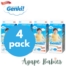 Nepia Genki Premium Soft Tape (4 Packs/Cartoon) - L 54 - FOC Showa Baby Wipes 99.5% Water 80s x 3packs