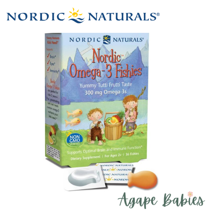 Nordic Naturals Nordic Omega-3 Fishies - Tutti Frutti, 36 gums.