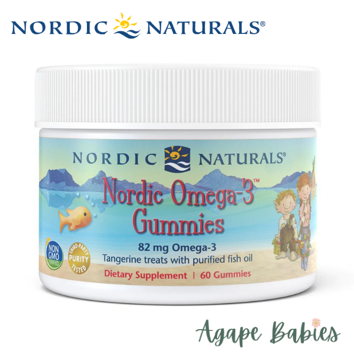 Nordic Naturals Nordic Omega-3 Gummies - Tangerine, 60 gums.