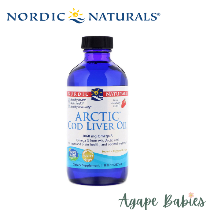 Nordic Naturals Arctic Cod Liver Oil - Strawberry, 237 ml.