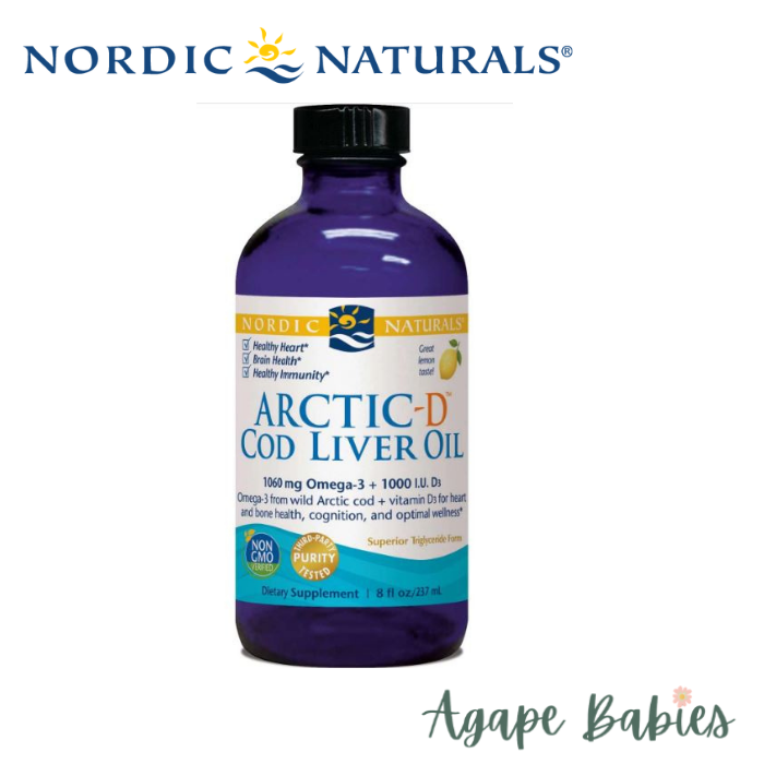 Nordic Naturals Arctic Cod Liver Oil - Lemon, 237 ml.