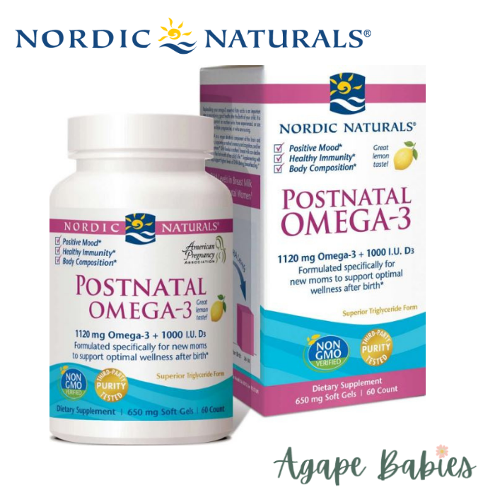 Nordic Naturals Postnatal Omega-3 - Lemon, 60 sgls.