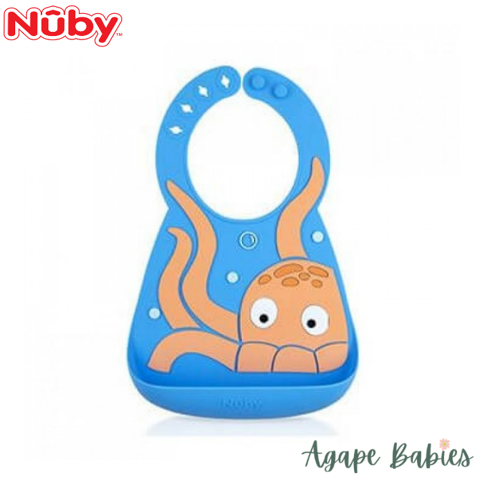 Nuby Fun 3D Silicon Bib - Octopus