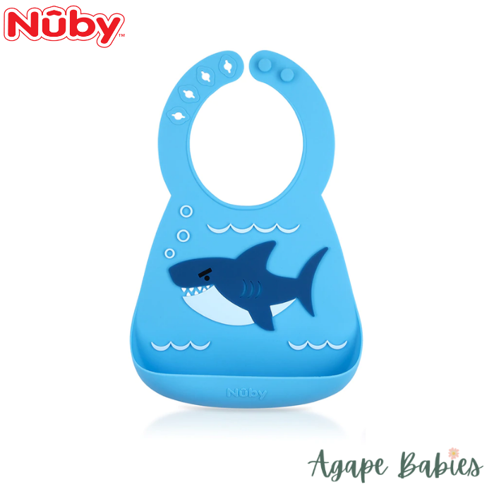 Nuby Fun 3D Silicon Bib - Shark