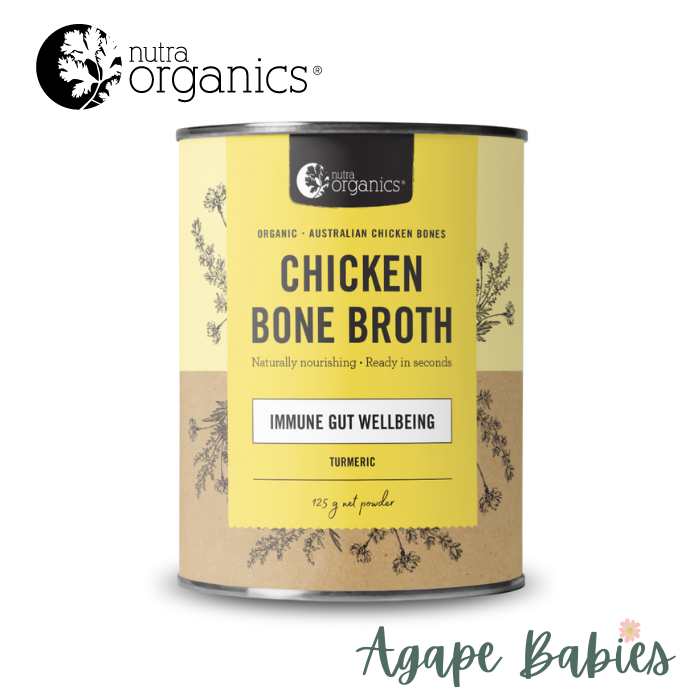 Nutra Organics Chicken Bone Broth – Turmeric 125g