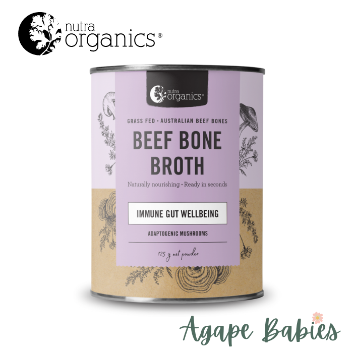 Nutra Organics Beef Bone Broth – Adaptogenic Mushroom 125g